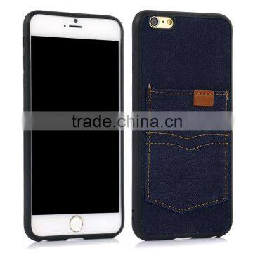 Classic Fashion Jeans Case for iPhone 6 6s 6s Plus With Wallet Card Slot Ultra Thin TPU Case for iPhone Samsung s7