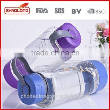portable wide mouth plastic water bottle 800ml