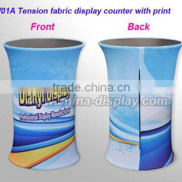 Lightweight circle promotion table counter fabric promtion table