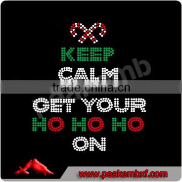 Hot Selling Keep Calm And Get Your Ho Ho Ho On Iron On Transfer For Christmas