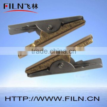 2012 NEW TYPE half copper and half stainless steel plain end alligator clips 40mm