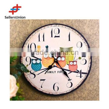 New products 2015 high quality MDF decorative wall clock for home decoration MM-1