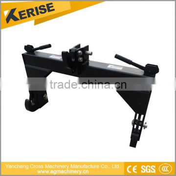 Agricultural machine tractor hitch with 3 point