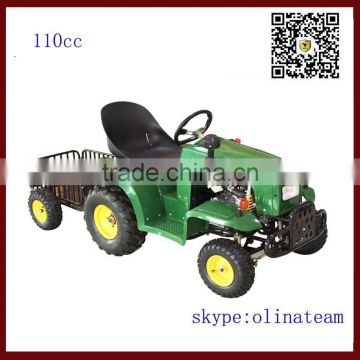 4 wheel 110cc mini tractor with trailer