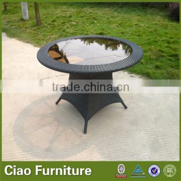 Round table rattan coffee bar wicker outdoor furniture