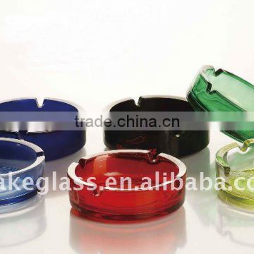 colored glass ashtray ,round glass ashtray, ashtray