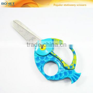 SSC0019 5-1/2" stationery fish pattern kid animal scissors