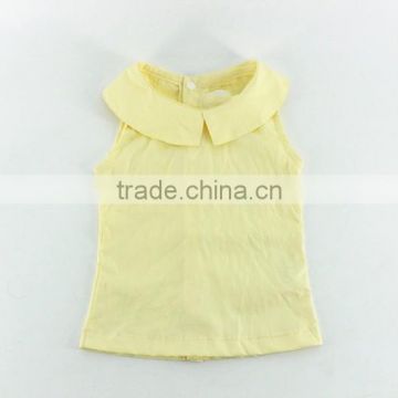 Boutique Baby Short Sleeve Cotton T-shirt Girls T-shirt Light Yellow