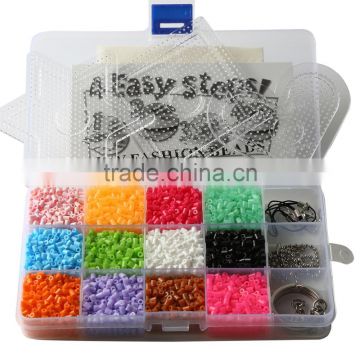 Hot selling 12Colors hama perler Beads box set of 3mm perler Fuse Beads Diy toy DIYFASHION