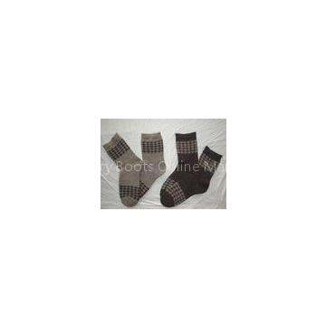 Comfortable Warm Mens Wool Socks With Woven Jacquard For Autumn / Winter