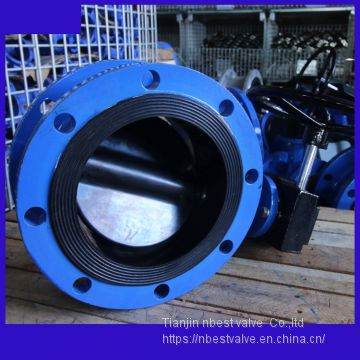 D341J-10Q rubber lining disc butterfly valve 400 16inch used Thermo technical water treatment