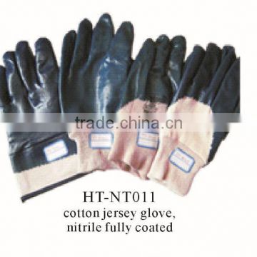 safety gloves/nitrile coated gloves with 3/4 coated