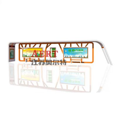 Customized manufacturer of new bus stop sign light box for bus shelter of public scenery complementary system