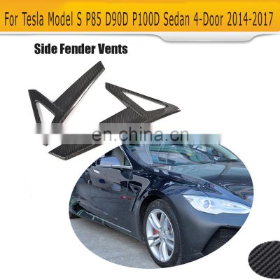 Carbon Fiber Side Fender Vents for Tesla Model S P85D P100D Sedan 4-Door 2014-2017