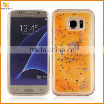 china supplier tpu glitter liquid cover case for samsung s7 edge
