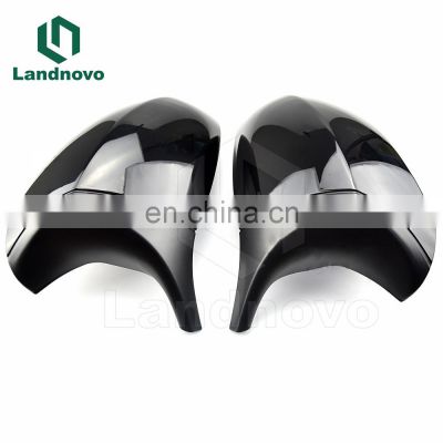 Landnovo Car Mirror Cover gloss black Rear View Mirror cover For BMW E90 E91 E92 E93 2009-2011 horns style mirror cover