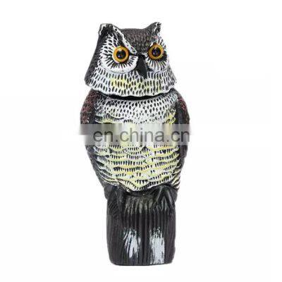Chinese Manufacturer Owl Decoy to Scare Birds Away Scarecrow  with Rotating Head