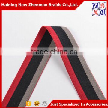 Custom 30/40/50/60mm striped soft elastic ribbon