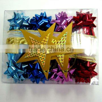 Fashion Gift Ribbon Egg and Star Ribbon Bow, Poly Ribbon Bow Set,ribbons and bows for wedding invitations