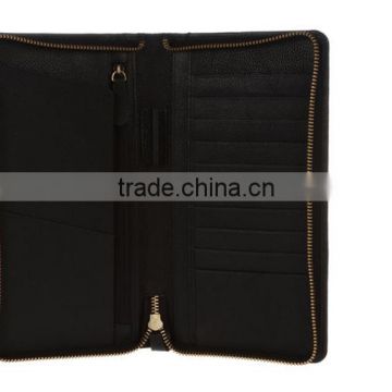 Handmade italian leather travel passport holder with multiple card slot slim leather passport holder