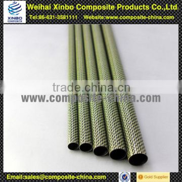 Good quality customized carbon fiber tube with kevlar surface finish