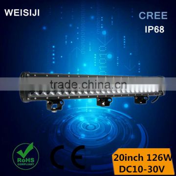 New arrival Best selling 10-30v DC 126w 20 inch led light bar with anti-fog breather