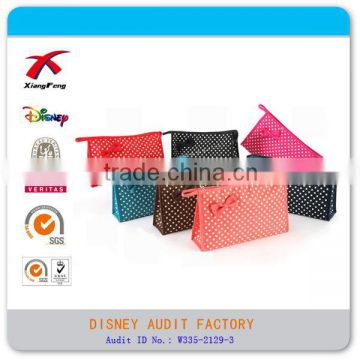 XF-10036 Cheap leather travel cosmetic bag, women toiletry bag, professional cosmetic makeup bag