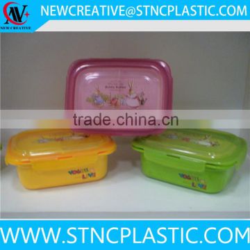 double layer cartoon plastic lunch box for kids