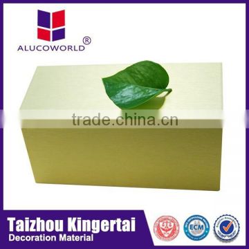 Alucoworld China supplier excellent latest construction light weight concrete wall panel gold pe pvdf aluminium composite