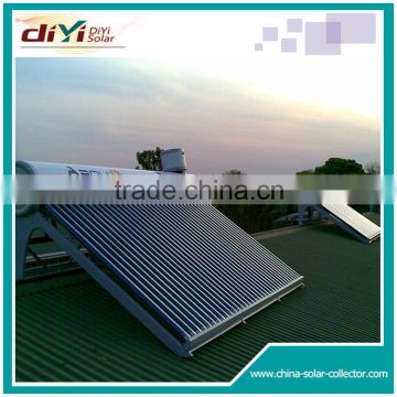 With all-glassed evacuated tubes 100l non pressurized solar water heater