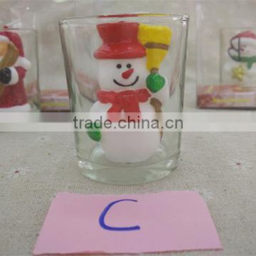 HOT SALE Newest Fashion christmas candle in glass