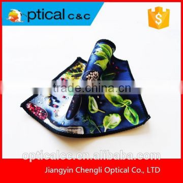 Logo printed double sided microfiber lens cloth