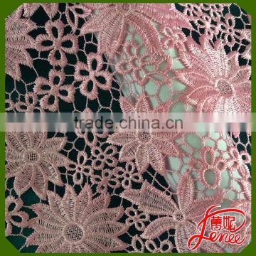 CHINA MANUFACTURER COLOR CAN CUSTOMIZED CHEMICAL EMBROIDERY FABRIC