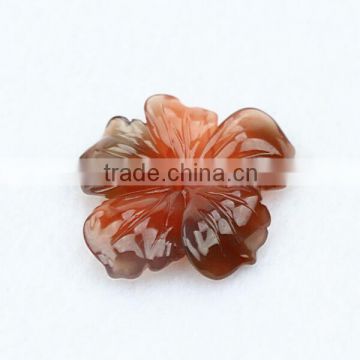 Hand engraving manual handcraft natural agate stone flower