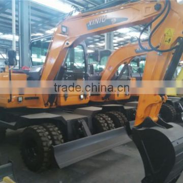 china low price wheel excavator for sale XN80-9 8 ton, 0.3 cbm bucket
