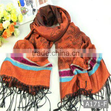 A171 Hot sell delicate multicolor plain mens woven scarf