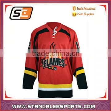 Stan Caleb 6xl custom made embroidered reversible sublimation ice hockey jerseys