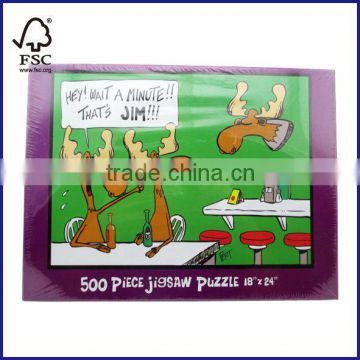 500pcs advertising promotion adult jigsaw puzzle