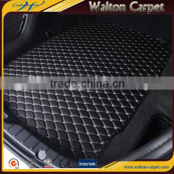 Interlocking best quality eco-friendly leather rhombic truck carpet for car