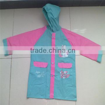 lovely children raincoat/fashionable plastic raincoat for kids