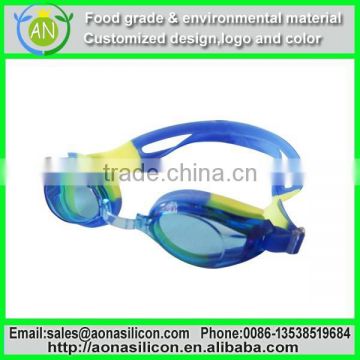 ODM professional anti-fog coating custom prescription swim goggles for kid