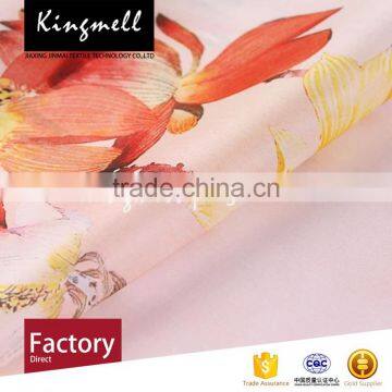 Custom Colorful Lotus Digital Printed Silk Organza Satin Fabric for Women Dresses