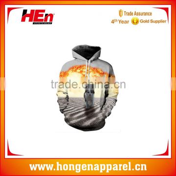 Hongen apparel China manufacturer custom printing mens custom logo hoodie sublimation print hoodie