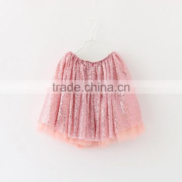 New design children's skirts cotton baby girls pleated long skirts