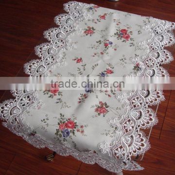 lace table cloth with printed design