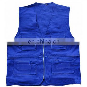 15% cotton 85% polyester multifunctional pockets fishing vest