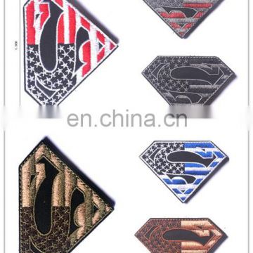 Superman Spiderman cartoon clothes patch 3d patch embroidery iron-on appliques Cloth Patch Popular Superman Embroidery Garment