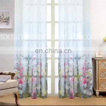japanese cheap polyester print curtain voile fabric