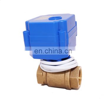 1" motor electric valve, 12VDC,24VDC work voltage with Brass BSP thread connection for Small equipment for automatic control