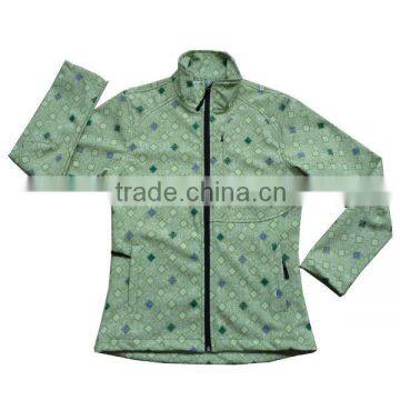Lady Printing Softshell Jacket for Casual and Sports